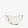 ARC CLUTCH LEATHER BAG WITH CHAIN