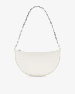 ARC CLUTCH LEATHER BAG WITH CHAIN