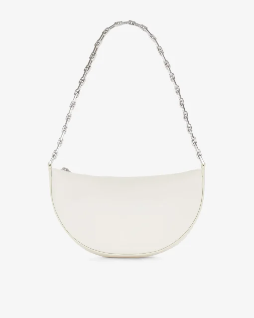 ARC CLUTCH LEATHER BAG WITH CHAIN