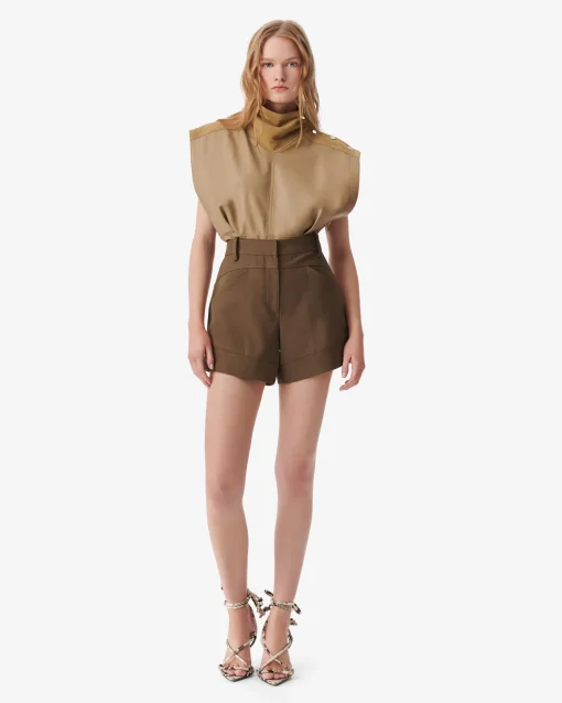 ASYMMETRICAL LEATHER TOP