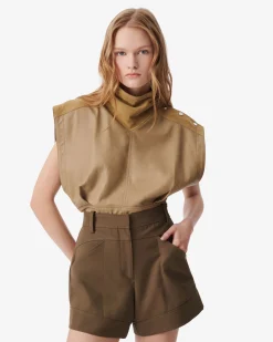 ASYMMETRICAL LEATHER TOP