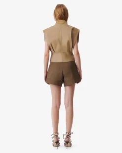 ASYMMETRICAL LEATHER TOP