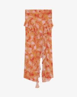 ASYMMETRICAL PRINT SKIRT