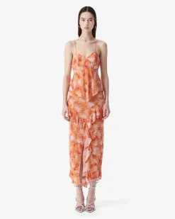 ASYMMETRICAL PRINT SKIRT