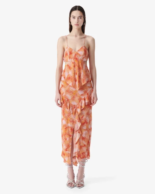 ASYMMETRICAL PRINT SKIRT