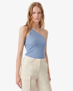 ASYMMETRICAL RIBBED TOP