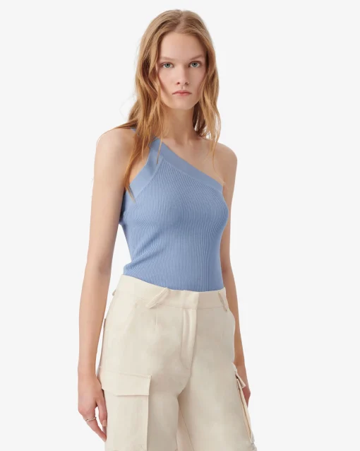 ASYMMETRICAL RIBBED TOP