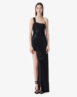 ASYMMETRICAL SEQUIN DRESS