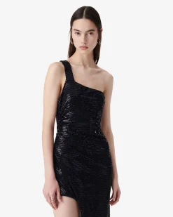 ASYMMETRICAL SEQUIN DRESS