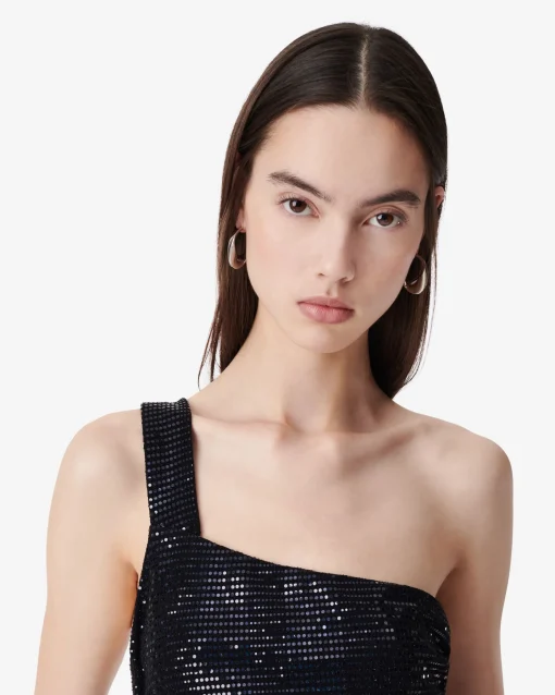ASYMMETRICAL SEQUIN DRESS
