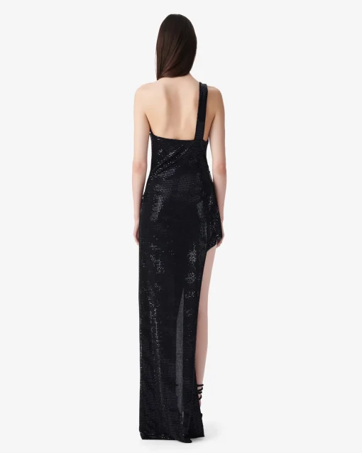 ASYMMETRICAL SEQUIN DRESS