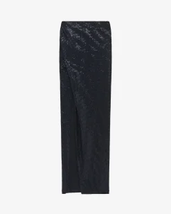 ASYMMETRICAL SEQUIN SKIRT