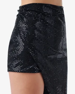 ASYMMETRICAL SEQUIN SKIRT