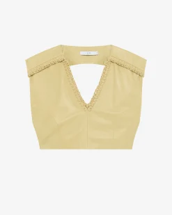 BRAIDED LEATHER TOP