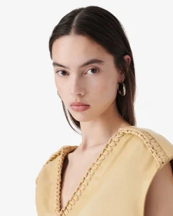 BRAIDED LEATHER TOP