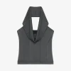 DRAPED NECK TOP