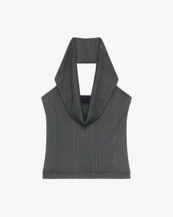DRAPED NECK TOP