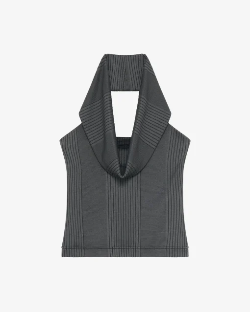 DRAPED NECK TOP