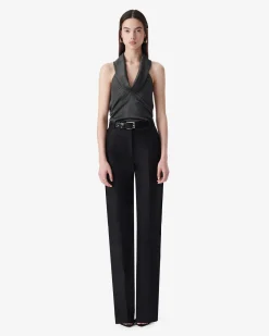 DRAPED NECK TOP