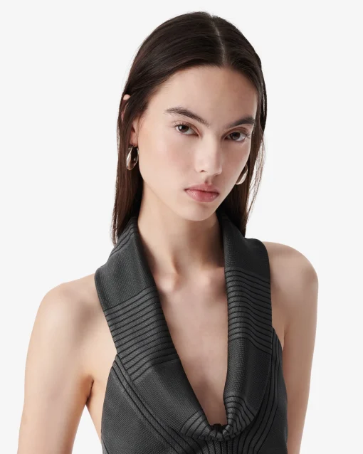DRAPED NECK TOP