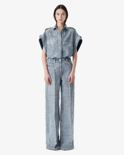EMBROIDERED DENIM OVERSHIRT