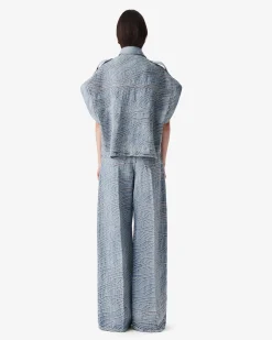 EMBROIDERED DENIM OVERSHIRT