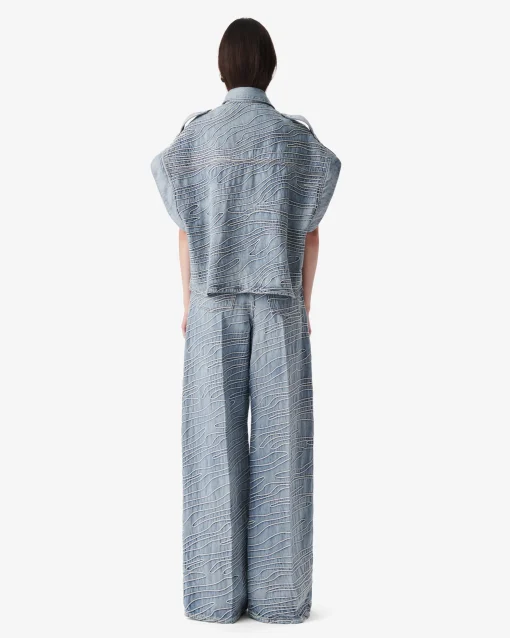 EMBROIDERED DENIM OVERSHIRT