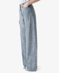 EMBROIDERED DENIM PANTS