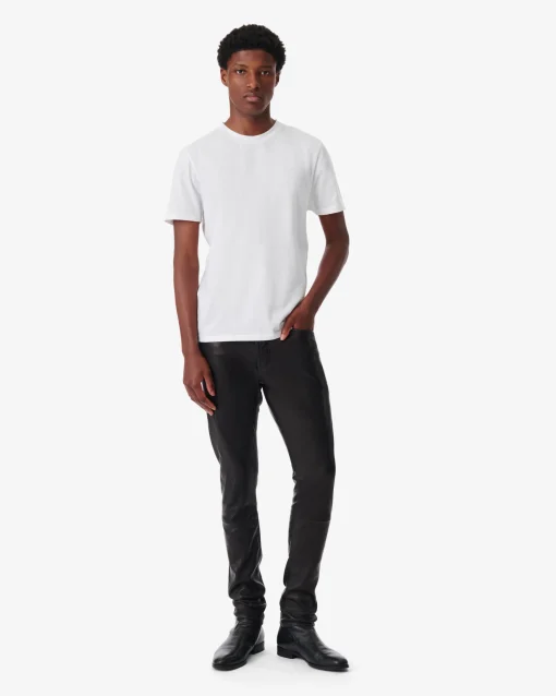 KARLO SLIM-FIT LEATHER PANTS