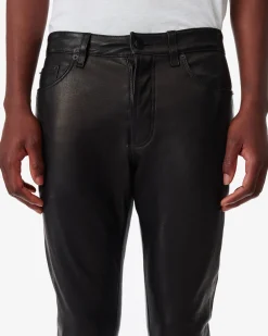 KARLO SLIM-FIT LEATHER PANTS