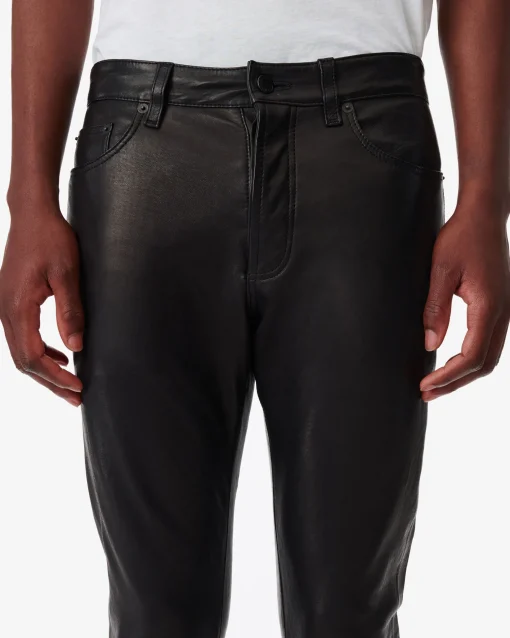 KARLO SLIM-FIT LEATHER PANTS