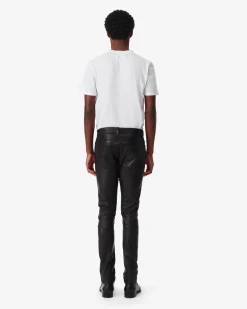 KARLO SLIM-FIT LEATHER PANTS