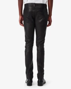 KARLO SLIM-FIT LEATHER PANTS