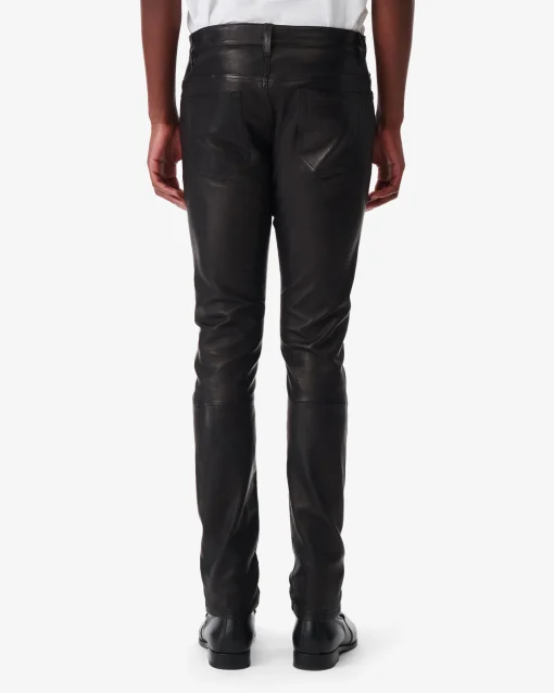 KARLO SLIM-FIT LEATHER PANTS
