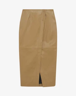LEATHER WRAP SKIRT