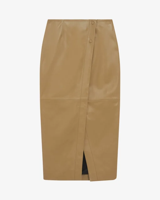 LEATHER WRAP SKIRT