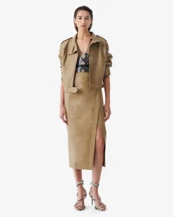 LEATHER WRAP SKIRT