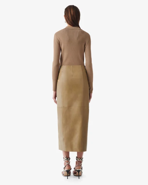 LEATHER WRAP SKIRT