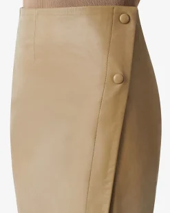 LEATHER WRAP SKIRT