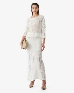 LONG LOOSE-KNIT SKIRT