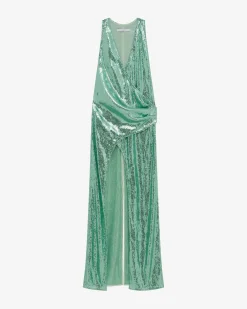 LONG SEQUINED DRESS
