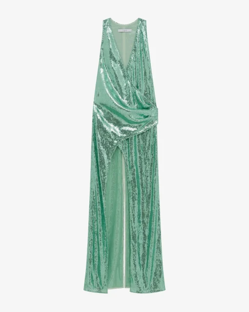 LONG SEQUINED DRESS