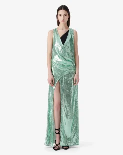 LONG SEQUINED DRESS