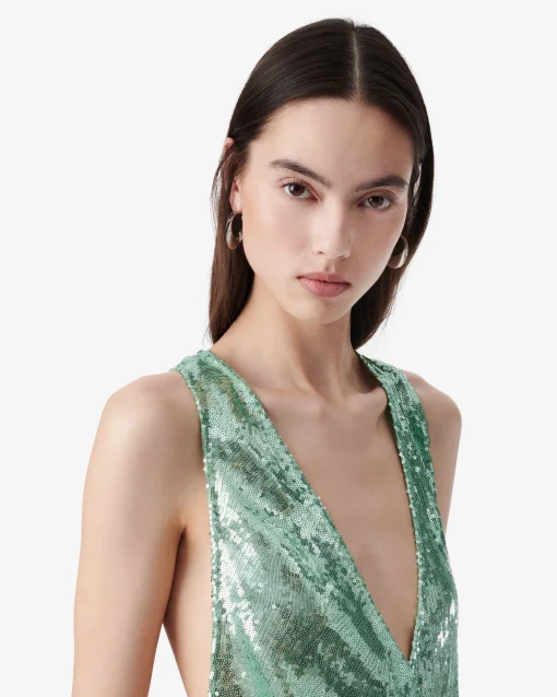 LONG SEQUINED DRESS