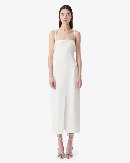 LONG STRAPLESS DRESS