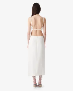LONG STRAPLESS DRESS