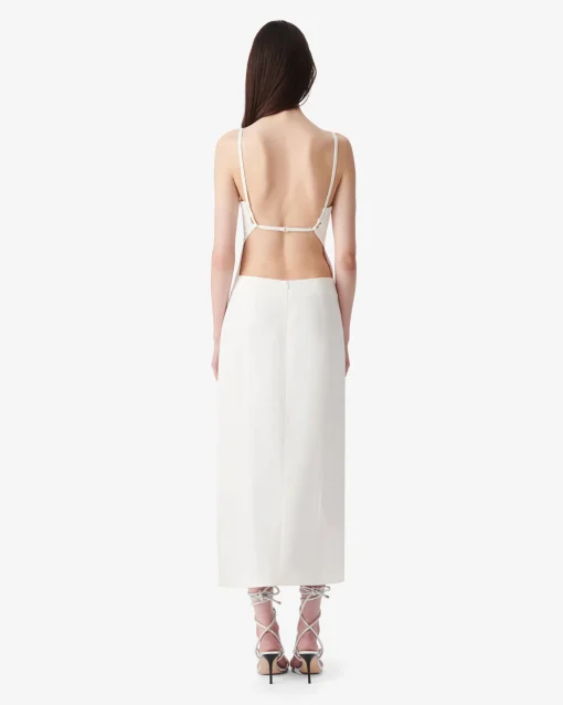 LONG STRAPLESS DRESS