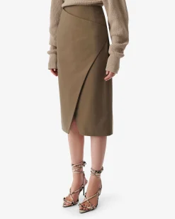 MID-LENGTH WRAP SKIRT