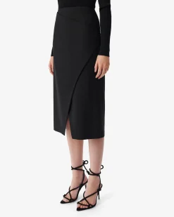 MID-LENGTH WRAP SKIRT