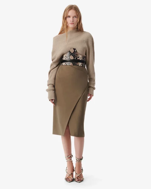 MID-LENGTH WRAP SKIRT